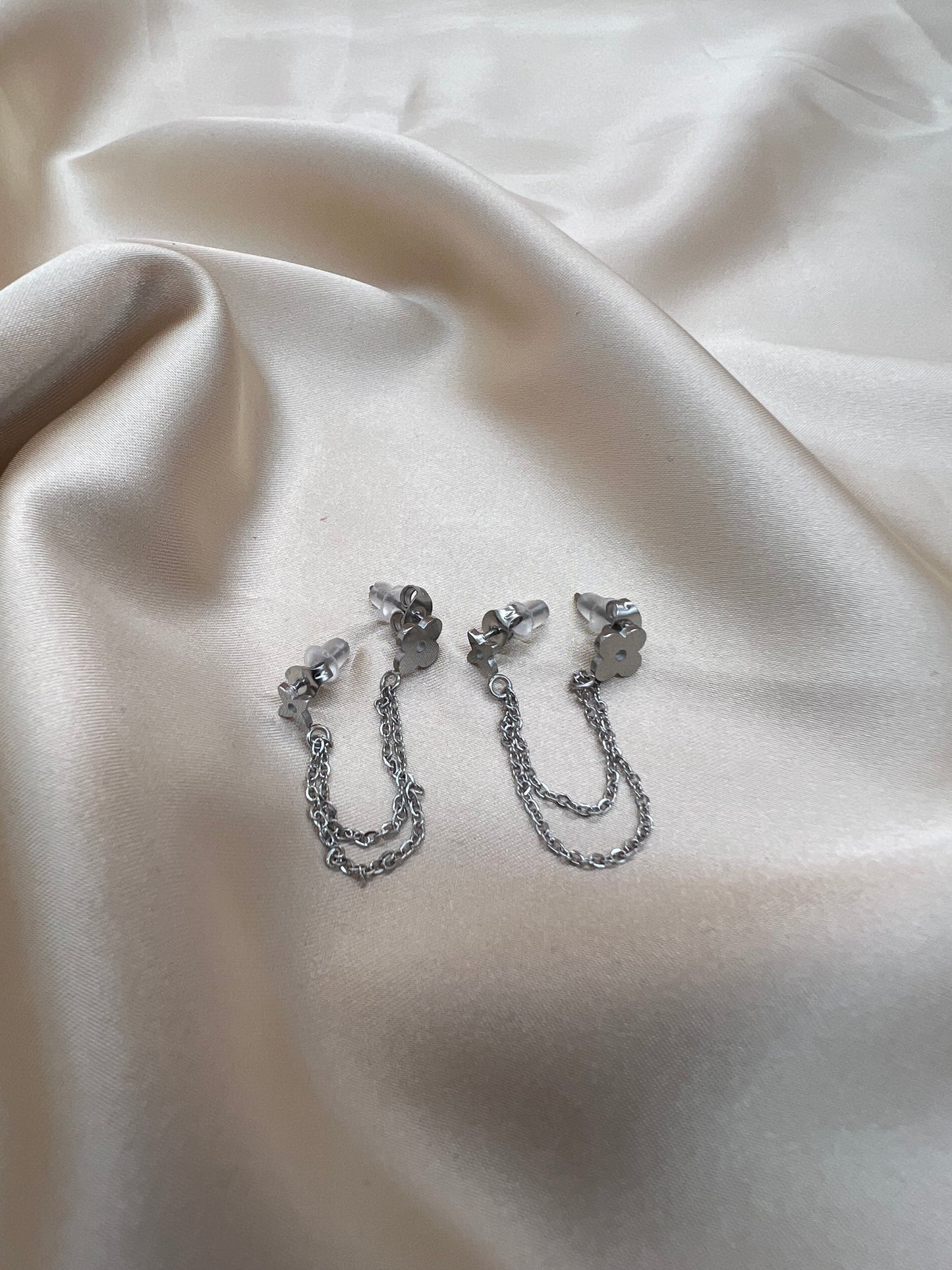 Boucles d'oreilles Sandy couleur argent