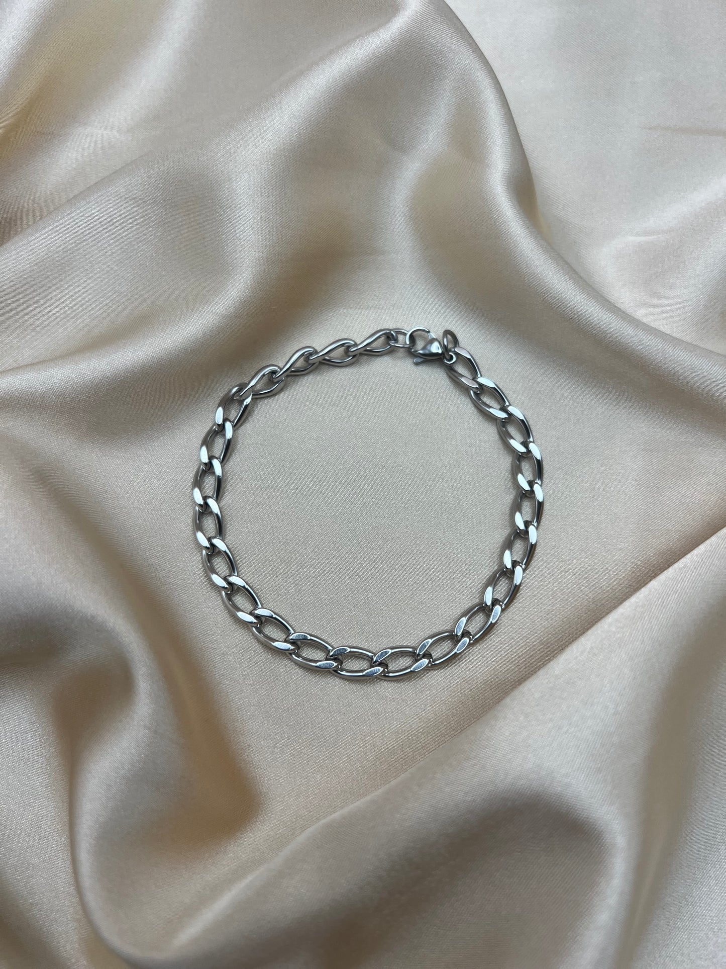 Gourmette Véréna pour homme couleur argent
