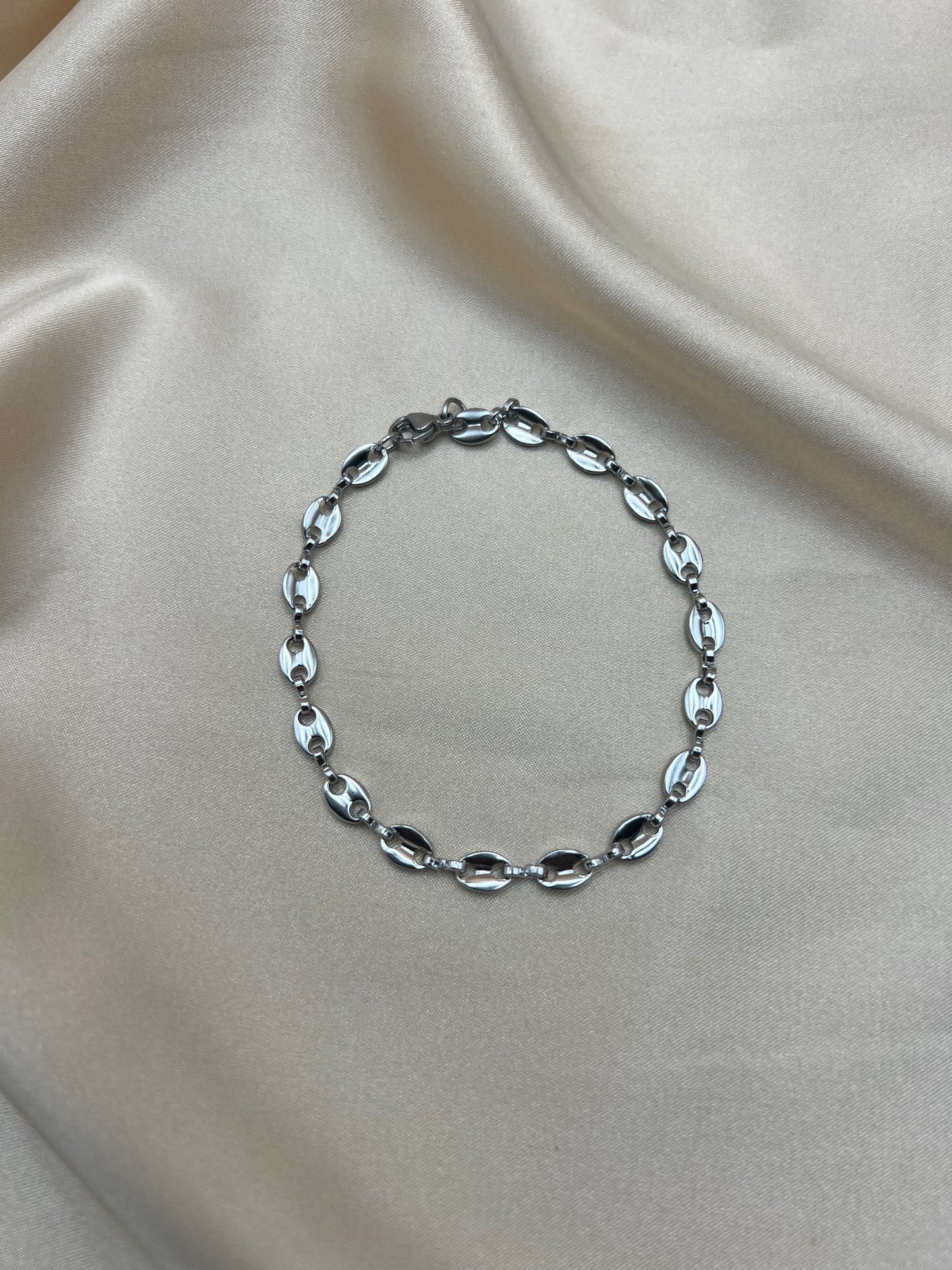 Gourmette Romy pour homme couleur argent