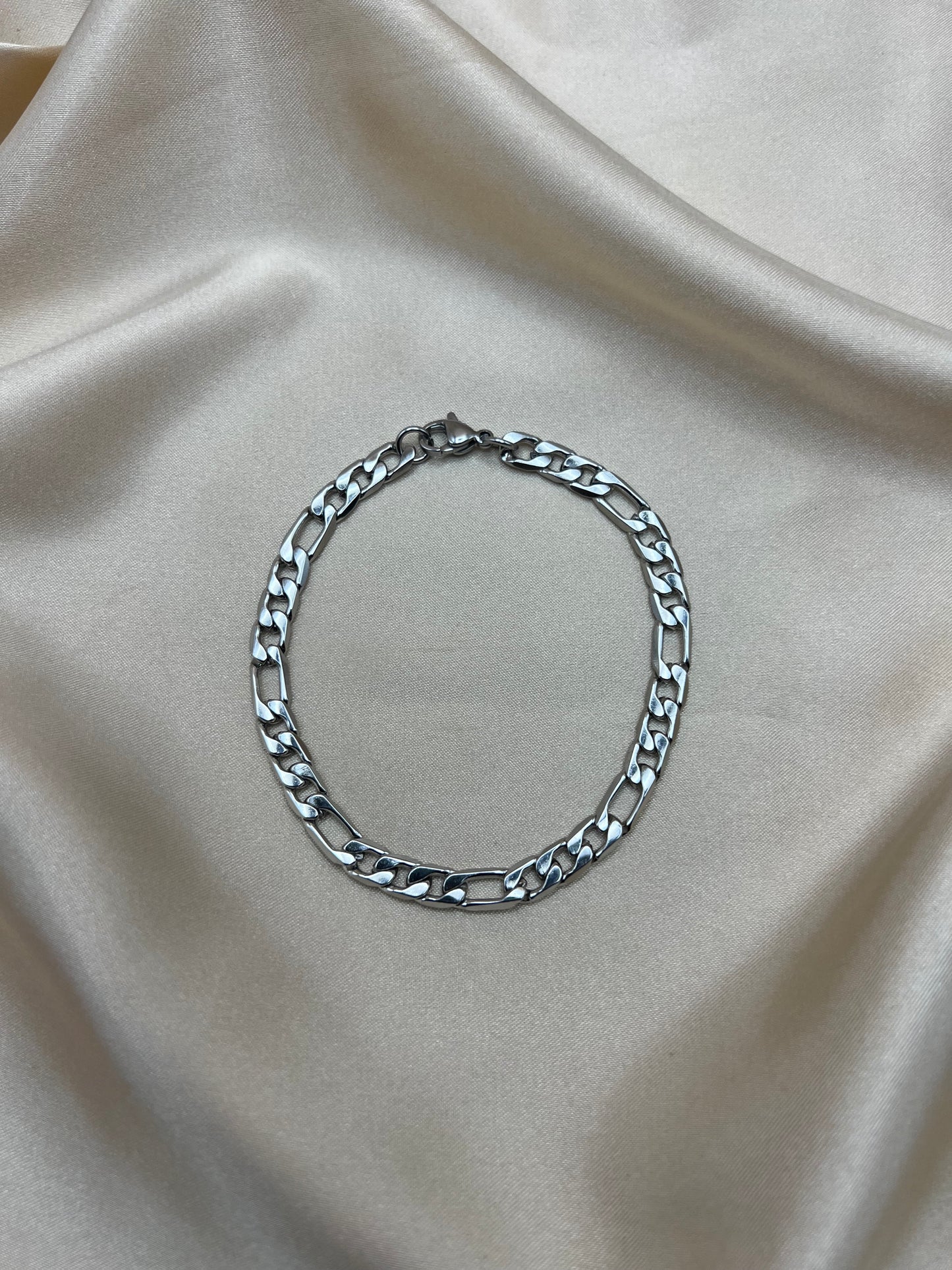 Gourmette Rahel pour homme couleur argent
