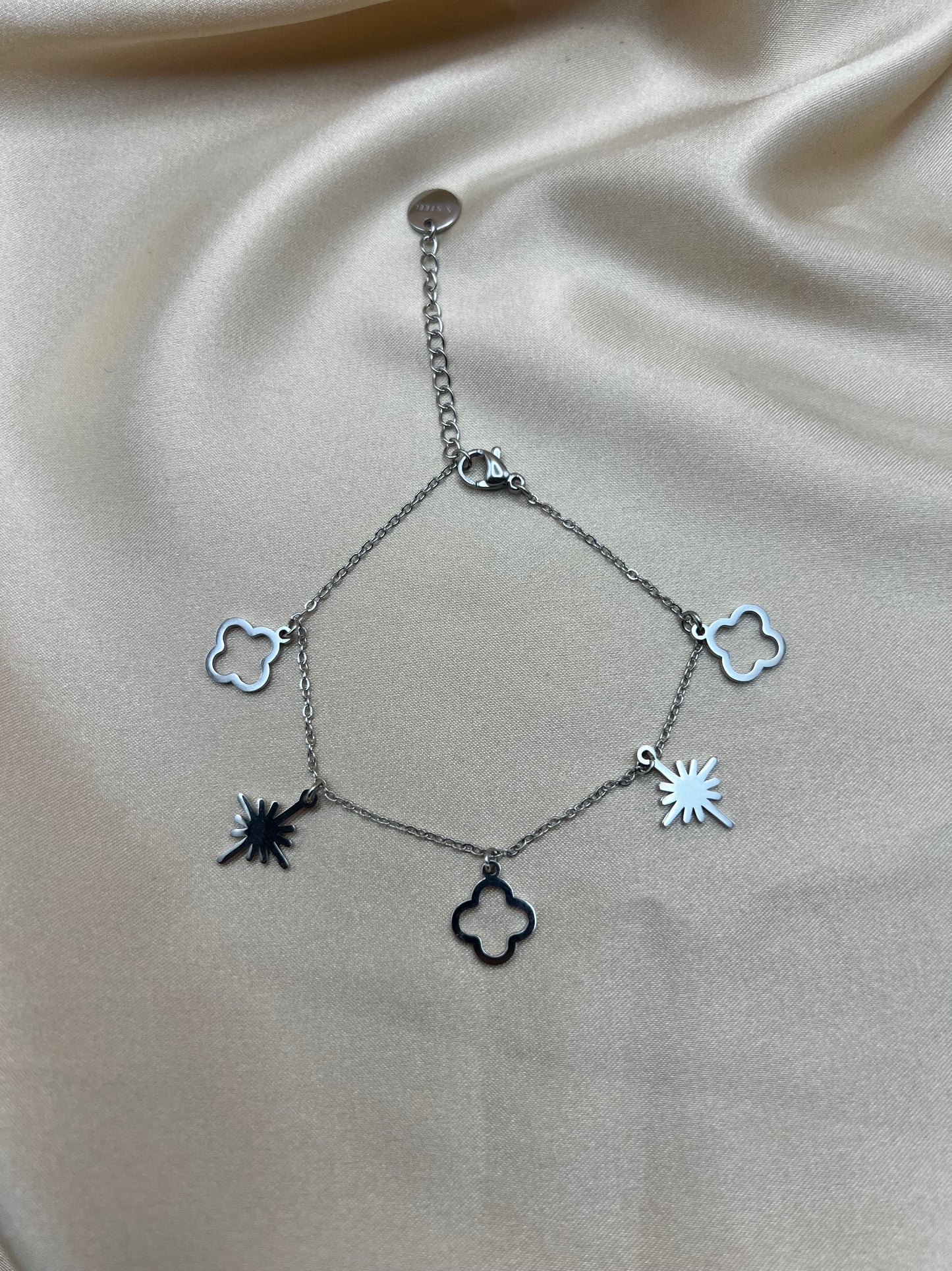 Gourmette Nella étoile couleur argent
