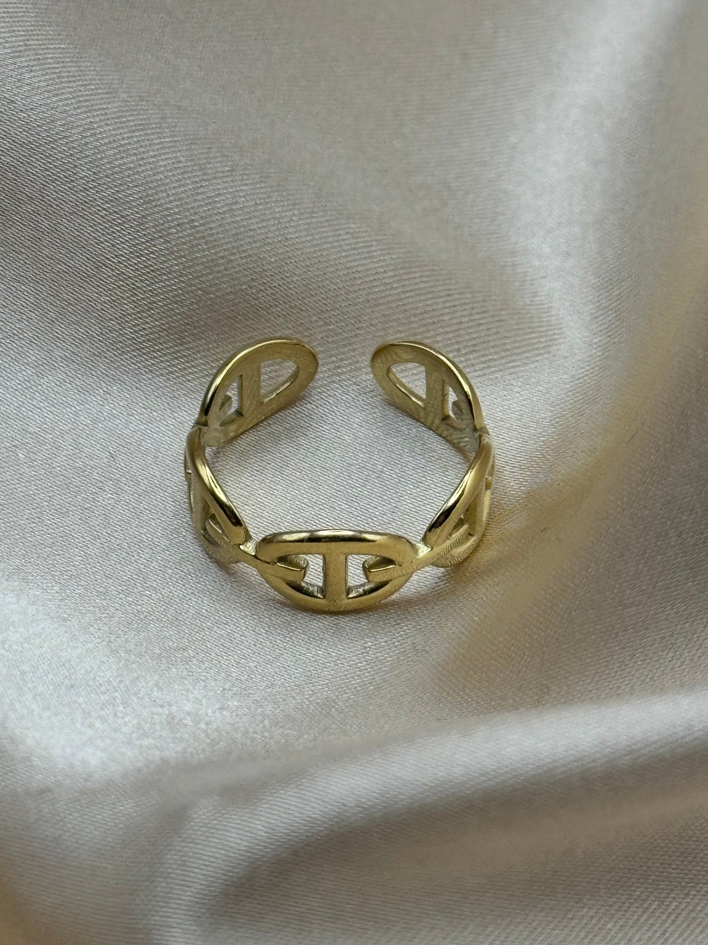 Bague Jade couleur or