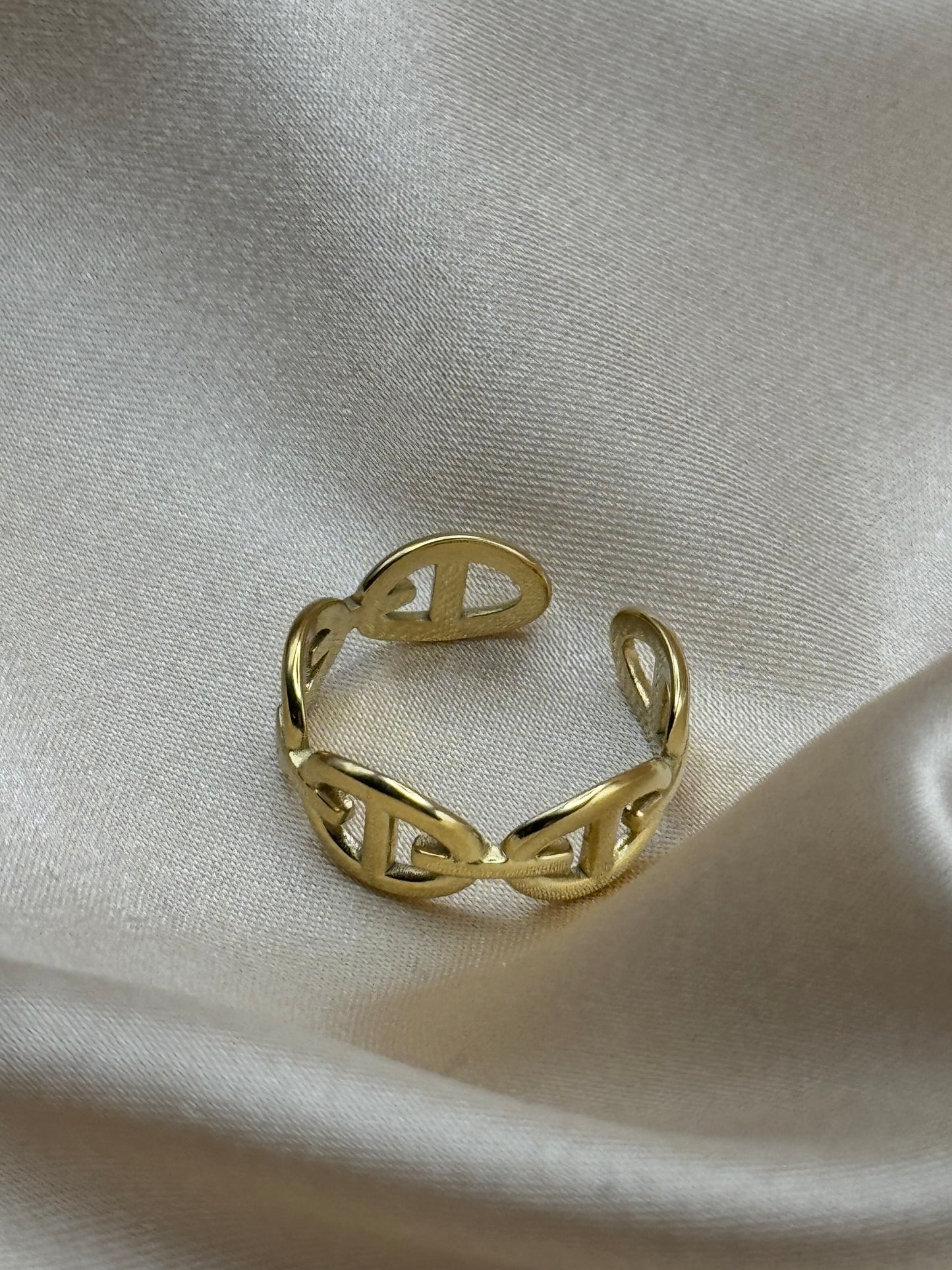 Bague Jade couleur or