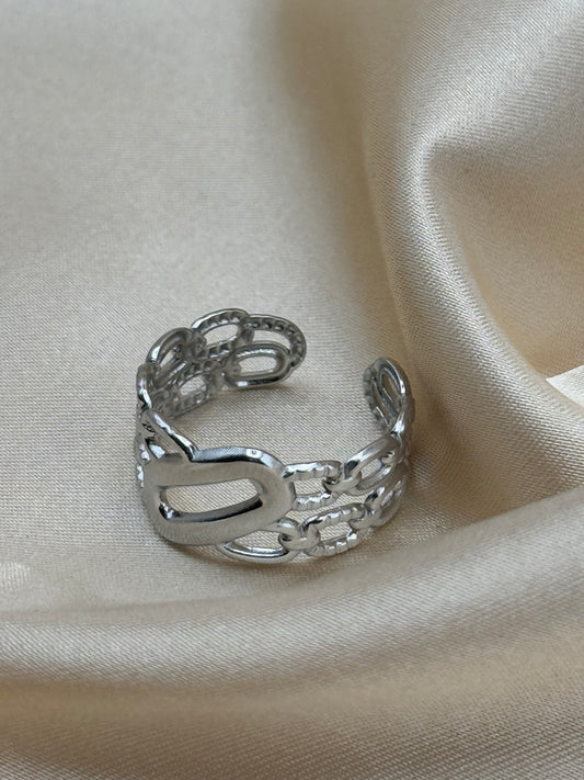Bague Iris couleur argent
