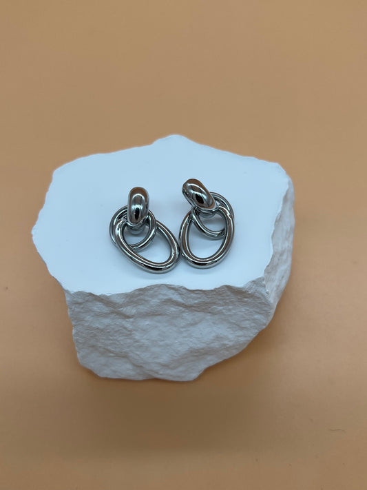 Boucles d'oreilles Amoréa couleur argent