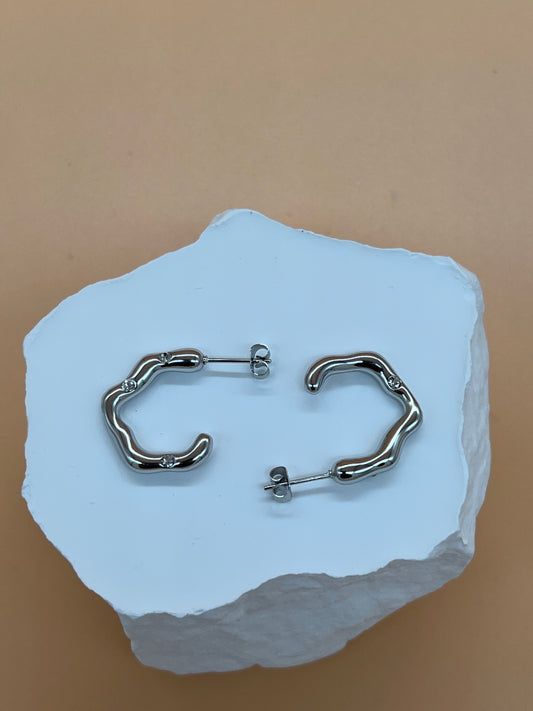 Boucles d'oreilles Luminea couleur argent