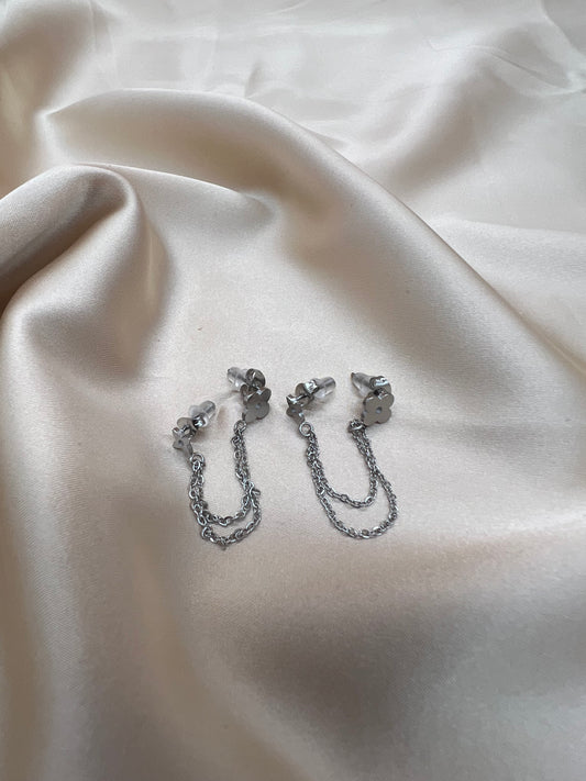 Boucles d'oreilles Sandy couleur argent