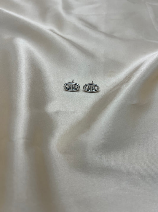 Boucles d'oreilles Jade couleur argent