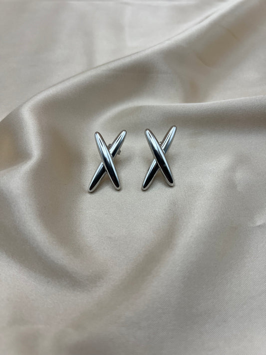Boucles d'oreilles Saba couleur argent