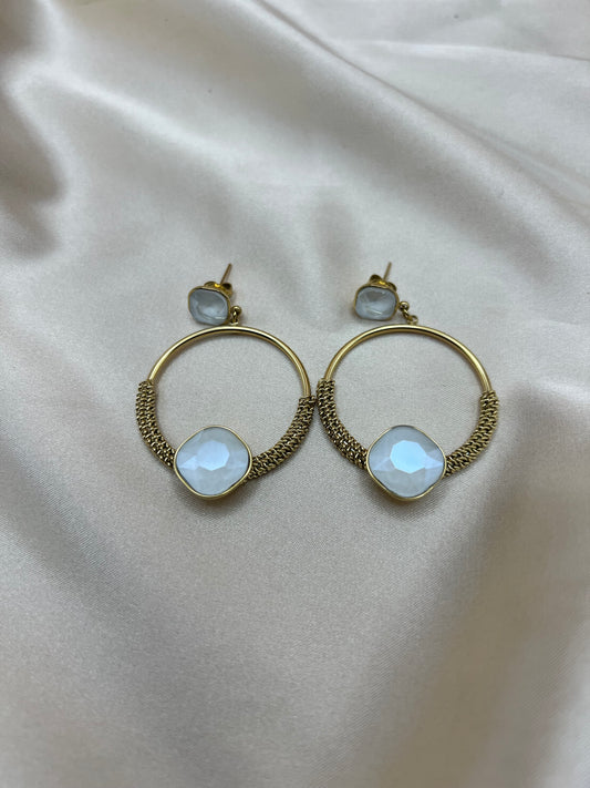 Boucles d'oreilles Ardélia blanc
