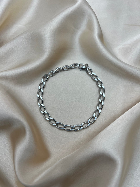 Gourmette Véréna pour homme couleur argent