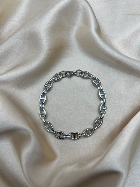 Gourmette Kena pour homme couleur argent