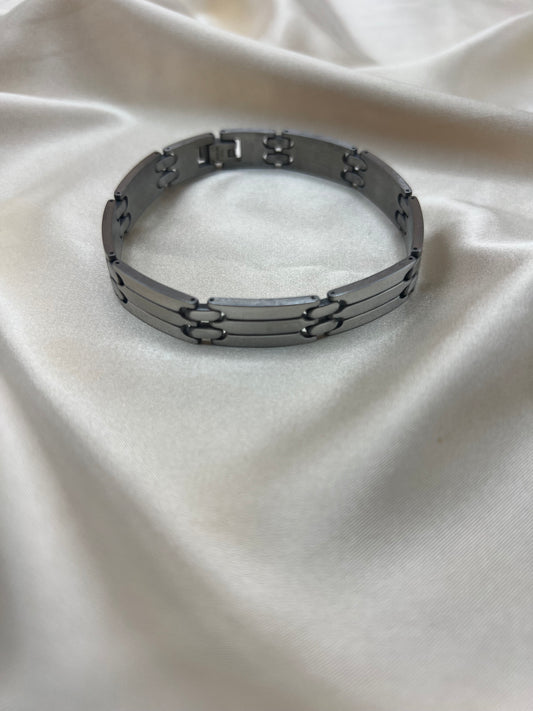 Gourmette Titan pour homme couleur argent