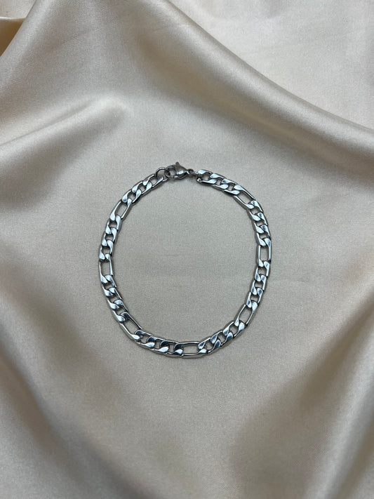 Gourmette Rahel pour homme couleur argent