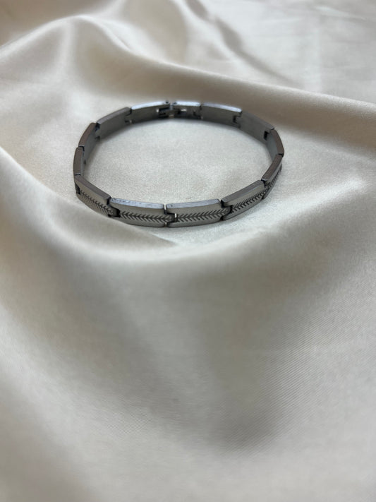 Gourmette Nordik pour homme couleur argent