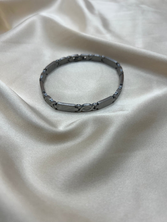 Gourmette Astor pour homme couleur argent