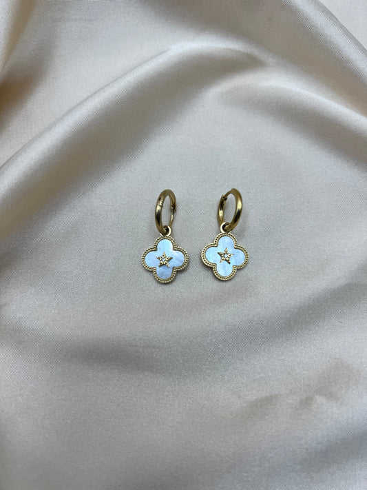Boucle d'oreilles Lana blanc