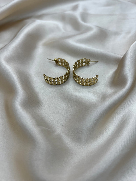 Boucles d'oreilles Infini couleur or