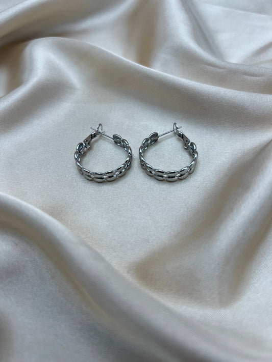 Boucles d'oreilles Myrel couleur d'argent