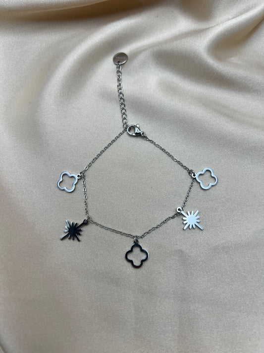 Gourmette Nella étoile couleur argent
