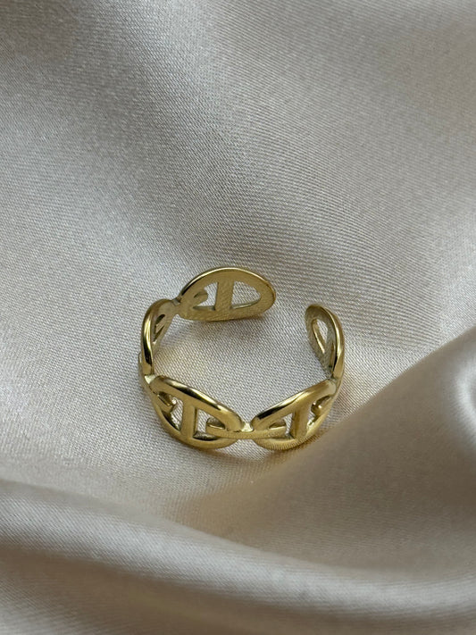 Bague Jade couleur or